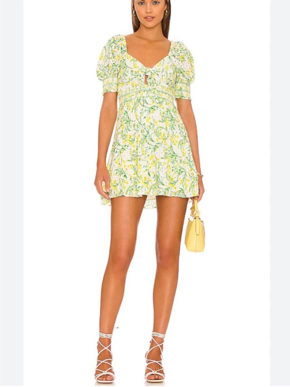 🌼 NWT Alice + Olivia Floral Eyelet Mini Dress – Size 6 🌼